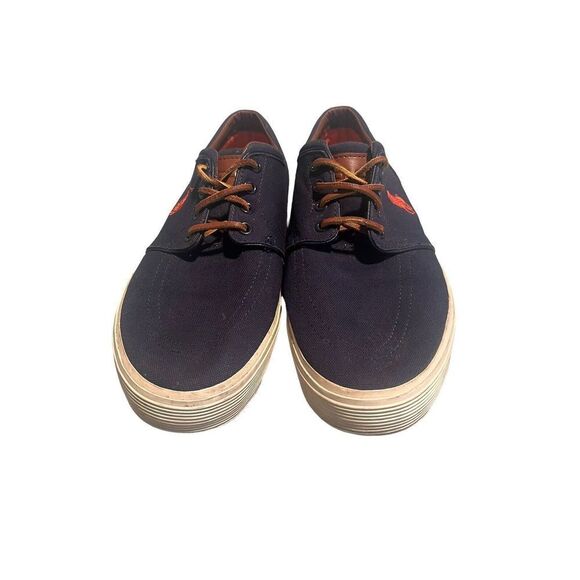 Polo Ralph Lauren Faxon Mens Blue Canvas Boat Shoes Loafers Low Top Size 10D - Picture 3 of 8